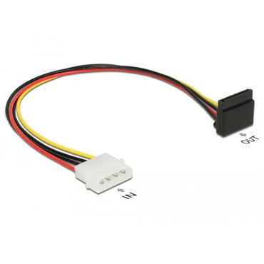 Delock SATA 15-stiftsuttag > 4-stifts Molex hanmetall - nätadapter - SATA-ström till 4-stifts intern ström (12 V) - 30 cm