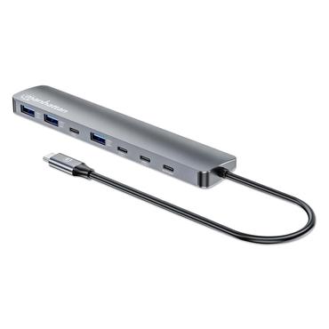 Manhattan 181167 dockingstation Ledningsført USB 3.2 Gen 2 (3.1 Gen 2) Type-C Grå