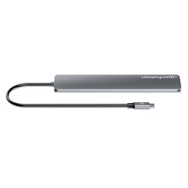 Manhattan 181167 dockingstation Ledningsført USB 3.2 Gen 2 (3.1 Gen 2) Type-C Grå