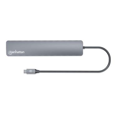 Manhattan 181167 dockingstation Ledningsført USB 3.2 Gen 2 (3.1 Gen 2) Type-C Grå