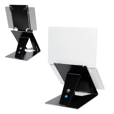 R-Go Tools Tablet- en laptopstandaard R-Go Riser Duo, geschikt voor 10-22 inch scherm, zwart