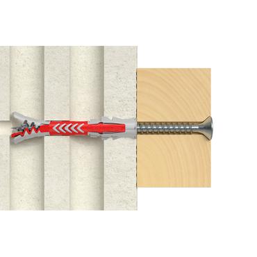 Fischer DuoPower 8 stk Skrue og v&aelig;gstiks&aelig;t 40 mm