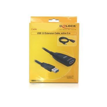 Delock USB Cable - USB-f&ouml;rl&auml;ngningskabel - USB typ A till USB typ A - 5 m