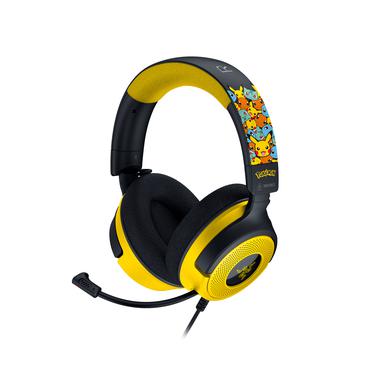 Razer Kraken V4 X Pokemon Headset Ledningsført Spil USB Type-C / USB Type-A Sort, Gul