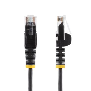 StarTech.com 5m Black Slim CAT6 Ethernet Cable, Snagless, 28AWG, LSZH - patch-kabel - 5 m - svart