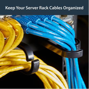 StarTech.com Server Rack Cable Management - 1U -19" Metal Rackmount Panel - kabeladministrationspakke for rack - 1U - 19"