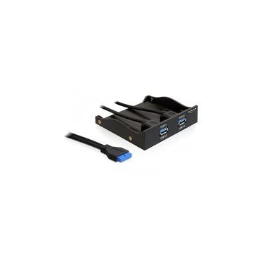 Delock USB 3.0 Front Panel 2-Port - lagrings bay port panel