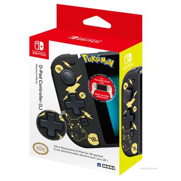 HORI D-Pad Controller (L) - Pokémon: Pikachu Black & Gold - spelkontroll - kabelansluten