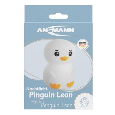 ANSMANN Nachtlicht Pinguin, weiß Silikon, LED-Technologie