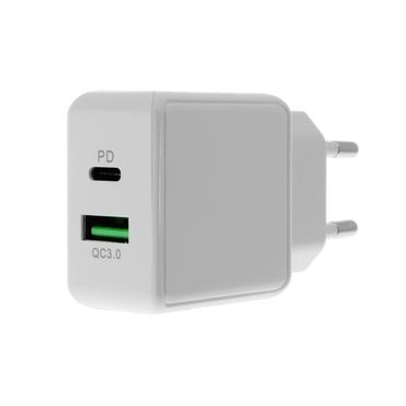 Insmat 530-9200 oplader til mobil enhed Smartphone, Tablet Hvid Vekselstrøm Hurtig opladning Indendørs