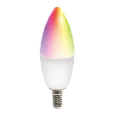 DELTACO SMART HOME - LED-lyspære - matteret finish - E14 - 5 W - RGB/varm til kold hvidt lys