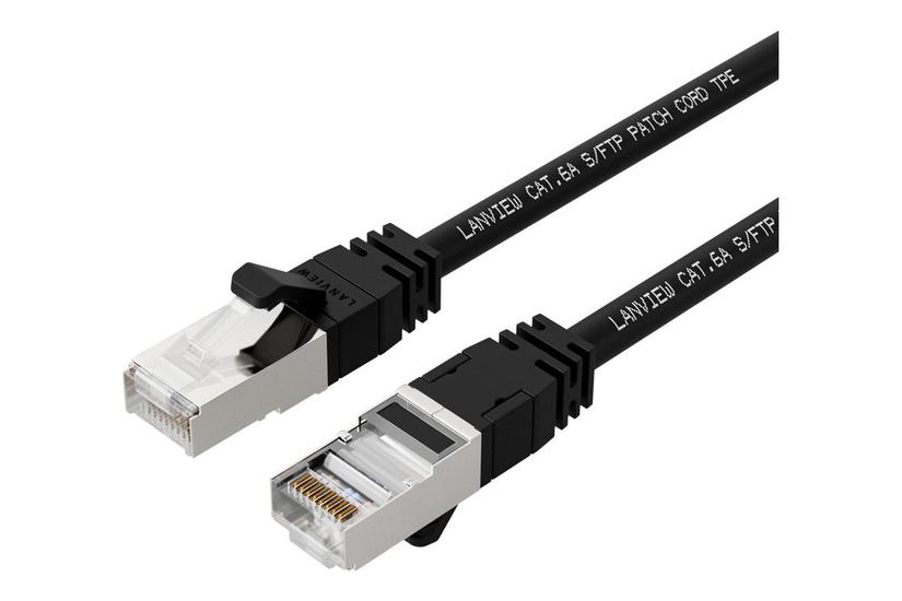 CAT6A S/FTP 10m Black LSZH,