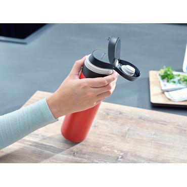 Leifheit 03273 rejsekrus 600 ml Sort, Rød Rustfrit stål