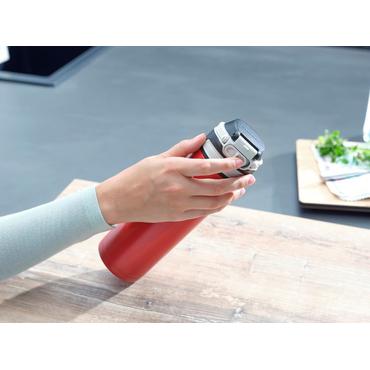 Leifheit 03273 rejsekrus 600 ml Sort, Rød Rustfrit stål