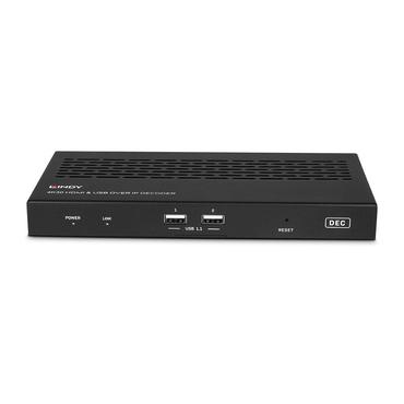 Lindy 4K30 HDMI & USB over IP Decoder Multicast & Videowall