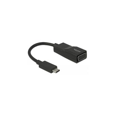 Delock Adapter USB Type-C male > VGA female - videokonverterare - Chrontel CH7212 - svart