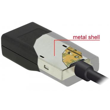 Delock Adapter USB Type-C male > VGA female - videokonverterare - Chrontel CH7212 - svart