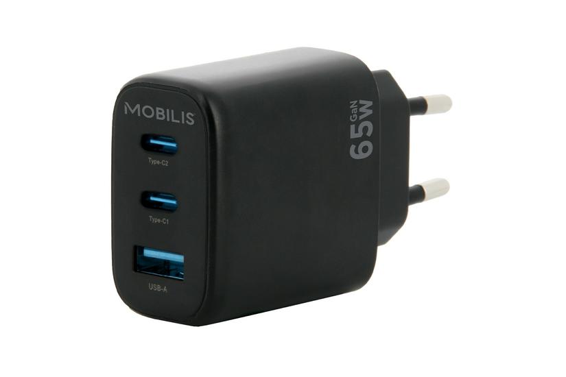 Mobilis str&ouml;madapter - GaN - 2 x USB-C, USB - 65 Watt