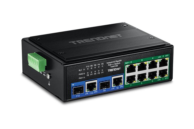 Trendnet Bg108 Version Switch Industriel Porte Ikke Administreret Taa Kompatibel