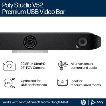 HP Poly Studio V52 USB Video Bar