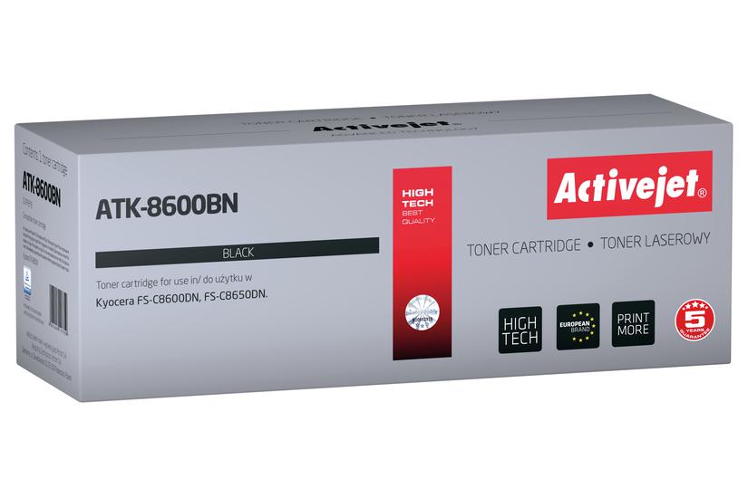 Activejet ATK-8600BN Tonerpatron til Kyocera-printere; Erstatning Kyocera TK-8600K; Supreme; 30000 sider; sort