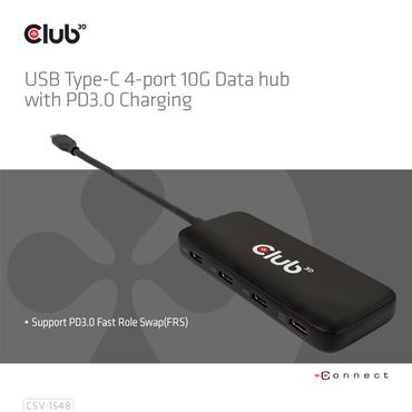 Club 3D CSV-1548 - hubb - 4 portar