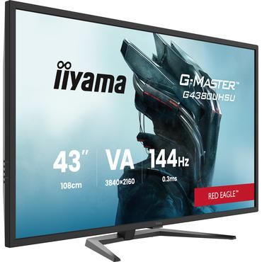iiyama G-MASTER G4380UHSU-B2 computersk&aelig;rm 108 cm (42.5") 3840 x 2160 pixel 4K Ultra HD LED Sort