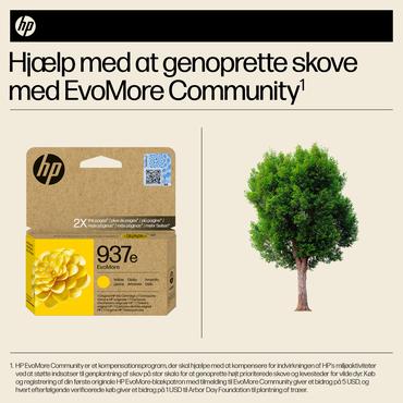 HP Original 937e EvoMore-blækpatron, gul