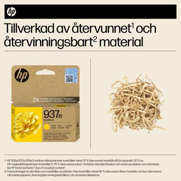 HP Original 937e EvoMore-blækpatron, gul