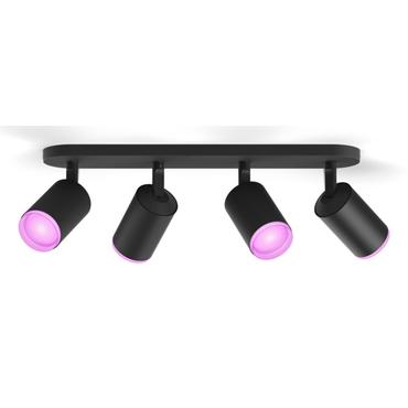 Philips Hue White&Col. Amb. Fugato Spot 4flg schwarz 4x4.2W