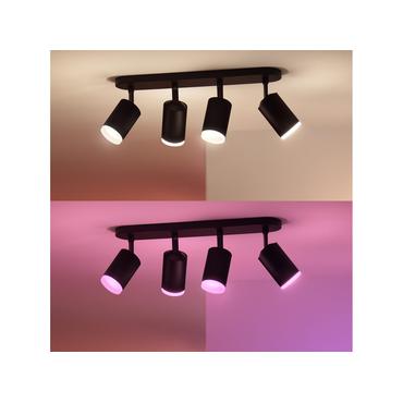 Philips Hue White&Col. Amb. Fugato Spot 4flg schwarz 4x4.2W