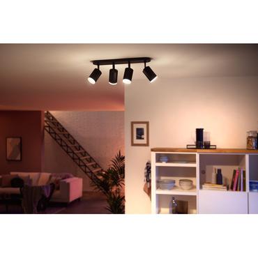Philips Hue White&Col. Amb. Fugato Spot 4flg schwarz 4x4.2W