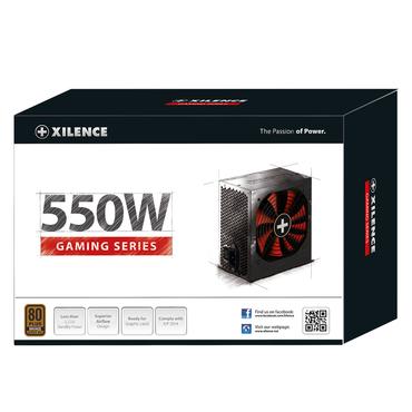 Xilence Performance A+ XN215 enhed til str&oslash;mforsyning 550 W 20+4 pin ATX ATX Sort