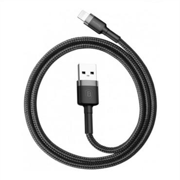 Baseus Kevlar USB-Cable with Lightning 1.5A 2 m - Grey/Black