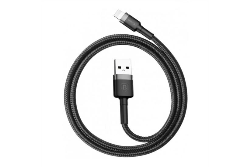 Baseus Kevlar USB-Cable with Lightning 1.5A 2 m - Grey/Black
