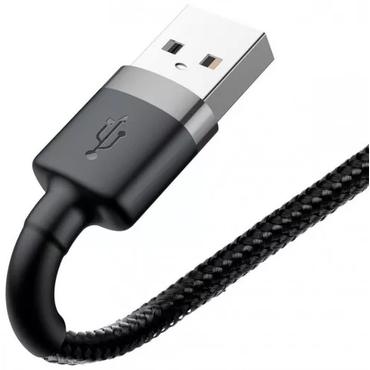 Baseus Kevlar USB-Cable with Lightning 1.5A 2 m - Grey/Black