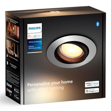 Philips Hue White Amb.Milliskin Einbausp rund alum.350lm Erw
