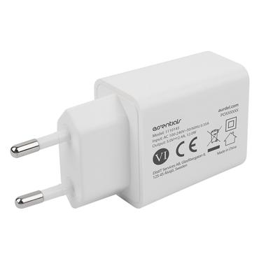 Essentials 1110145 oplader til mobil enhed Universel Hvid Vekselstr&oslash;m Indend&oslash;rs