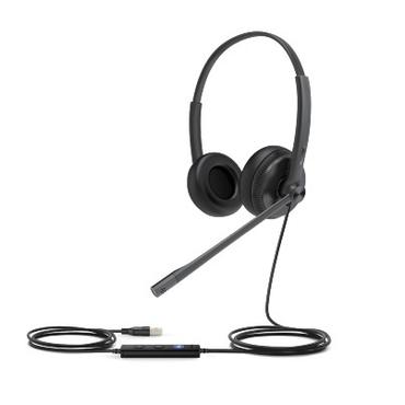Yealink UH34 SE Stereo/Dual UC USB-A Headset Ledningsført Opkald/musik USB Type-A Sort