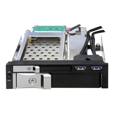 DeLOCK 5.25 Mobile Rack for 1 x 2.5 + 1 x 3.5 SATA HDD + 2 x USB 3.0 Ports