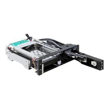 DeLOCK 5.25 Mobile Rack for 1 x 2.5 + 1 x 3.5 SATA HDD + 2 x USB 3.0 Ports