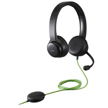 Acer GP.HDS11.01N hovedtelefoner/headset Ledningsført Opkald/musik Sort