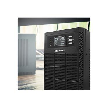Qoltec - UPS - effektfaktor 1,0, LCD, EPO, online - 10000 Watt - 10000 VA