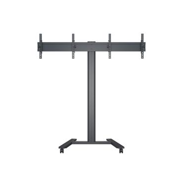 Multibrackets Public Display Stand 180 HD Dual vagn - f&ouml;r 2 LCD/plasmapaneler - svart