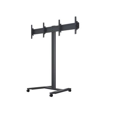 Multibrackets Public Display Stand 180 HD Dual vagn - f&ouml;r 2 LCD/plasmapaneler - svart