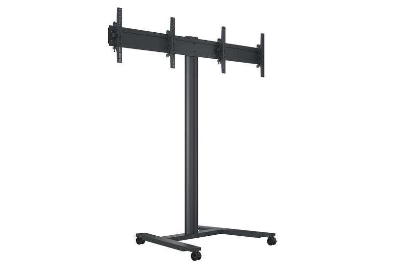 Multibrackets Public Display Stand 180 HD Dual vagn - f&ouml;r 2 LCD/plasmapaneler - svart