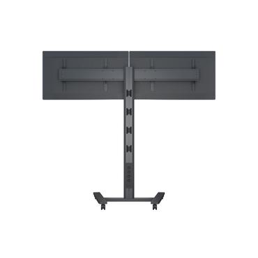 Multibrackets Public Display Stand 180 HD Dual vagn - f&ouml;r 2 LCD/plasmapaneler - svart