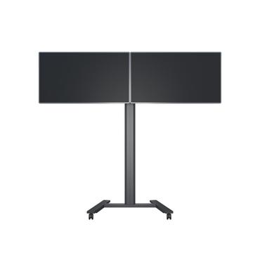 Multibrackets Public Display Stand 180 HD Dual vagn - f&ouml;r 2 LCD/plasmapaneler - svart