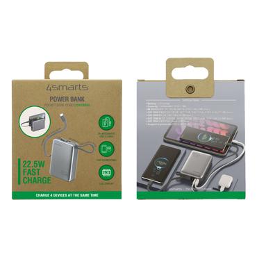 4smarts 541626 powerbank Lithium polymer (LiPo) 20000 mAh Grå