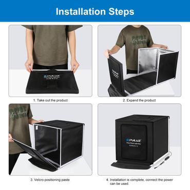 Puluz Namiot bezcieniowy 40cm LED 2400 lumenów PU5040EU